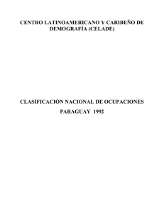 clasificación nacional de ocupaciones paraguay 1992