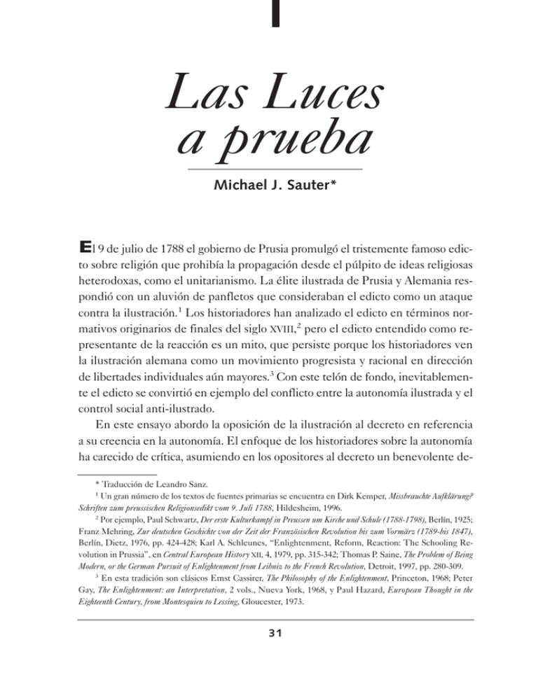 Las Luces A Prueba
