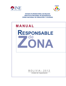 responsable - Instituto Nacional de Estadística de Bolivia