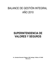 balance de gestin integral - Superintendencia de Valores y Seguros