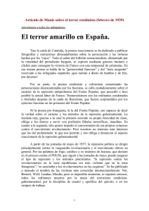 El terror amarillo en España