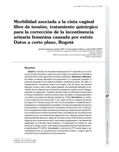 Morbilidad asociada a la cinta vaginal libre de tensión, tratamiento