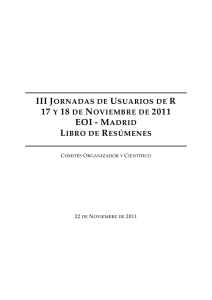 Libro de resúmenes - La asociación de usuarios de R de España