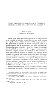 pdf Pedro Calderón de la Barca y su Primera y Segunda parte. Una