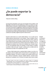 ¿Se puede exportar la democracia?