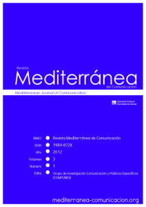 Revista Mediterránea de Comunicación. Vol. 3, n. 1