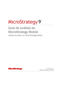 Guía de análisis de MicroStrategy Mobile.