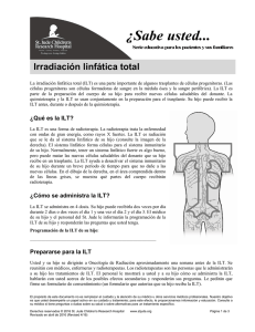 Irradiación linfática total - St. Jude Children`s Research Hospital