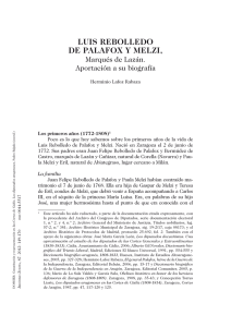 8. Luis Rebolledo de Palafox y Melzi, marqués de Lazán. Aportación