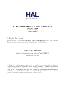 etnicidad negra y elecciones en colombia - Hal-SHS