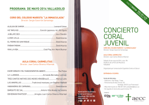 Concierto Coral Juvenil. Mayo Valladolid