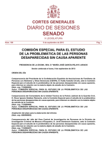 Diario de sesiones de Comisión Especial para el estudio de la