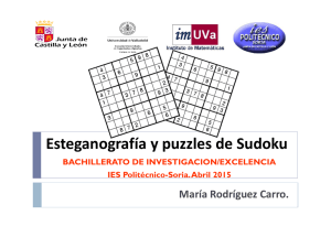 Esteganografía y puzzles de Sudoku