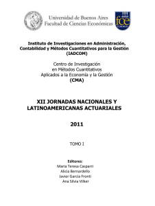 xii jornadas nacionales y latinoamericanas actuariales 2011