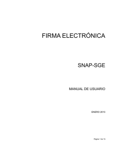 Manual de Firma Electrónica - Secretaría Nacional de la