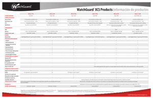 WatchGuard® XCS Products Información de productos