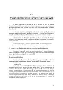 1 ACTA ASAMBLEA GENERAL ORDINARIA DE LA ASOCIACION