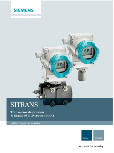 SITRANS P DS III/P410 con HART - Siemens Industry Online Support