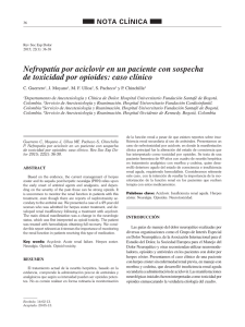 Nefropatía por aciclovir en un paciente con sospecha de toxicidad