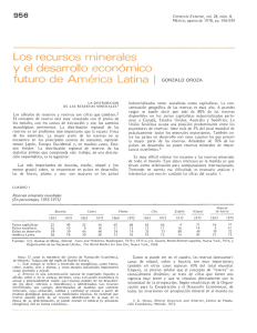 Los recursos minerales y el desarrollo económico futuro de América