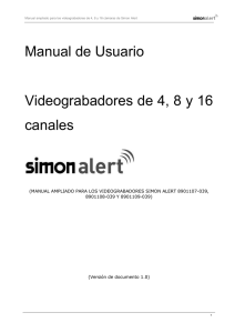 Manual de Usuario Videograbadores de 4, 8 y 16 canales