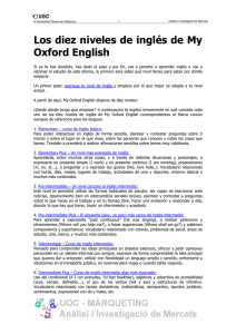 Los diez niveles de inglés de My Oxford English - UOC