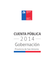 Cuenta Pública 2014 - Gobernación Provincial de San Antonio