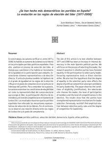¿Se han hecho más democráticos los partidos en España? La