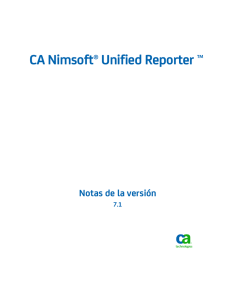 Notas de la versión de CA Nimsoft Unified Reporter