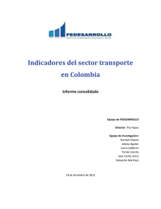 Indicadores del sector transporte en Colombia