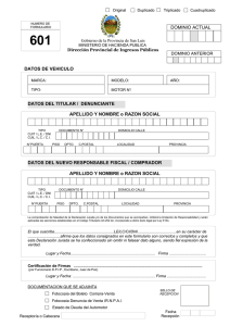 formulario 601 - Rentas San Luis - Gobierno de la Provincia de San