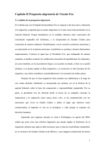 CAPITULO II Propuesta migratoria de Vicente Fox