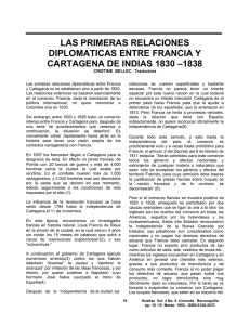 las primeras relaciones diplomaticas entre francia y cartagena de