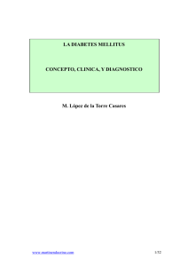 LA DIABETES MELLITUS CONCEPTO, CLINICA, Y DIAGNOSTICO