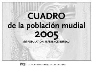 CUADRO de la Población Mudial 2005 del Population Reference