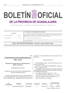 num. 21-17 de febrero 2016 - Boletín Oficial de Guadalajara
