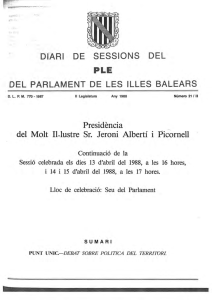 13 d`abril de 1988Núm. 21 fascicle 2 II legislatura Debat sobre