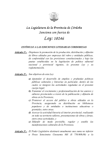 Ley Nro 10.246 - Legislatura de la Provincia de Córdoba