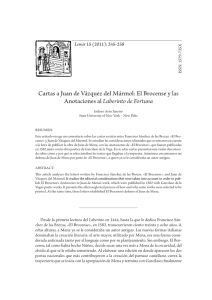 Cartas a Juan de Vázquez del Mármol: El Brocense y las