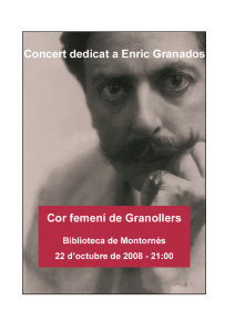 programa del concert - Cor Femení de Granollers