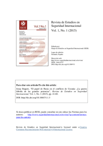 Revista de Estudios en Seguridad Internacional Vol. 1, No. 1 (2015)