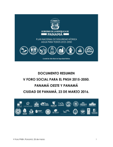 Foro en Panamá 23 marzo - Ministerio de Ambiente