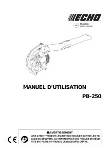 MANUEL D`UTILISATION PB-250