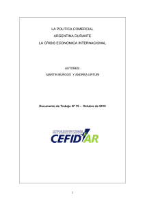 la politica comercial argentina durante la crisis - CEFID-AR