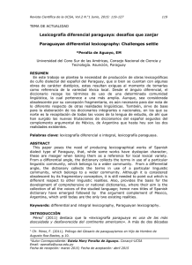 Lexicografía diferencial paraguaya