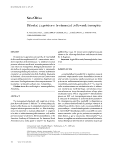 Dificultad diagnóstica en la enfermedad de Kawasaki incompleta