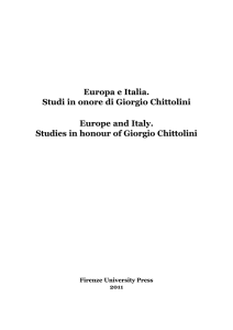 Europa e Italia. Studi in onore di Giorgio Chittolini