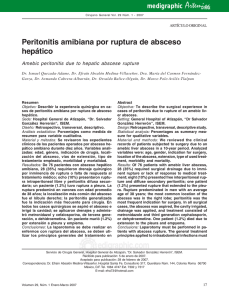 Peritonitis amibiana por ruptura de absceso hepático