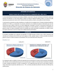Informe Resultados PAA año 2014 DSA-UNAH