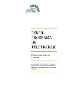 perfil programa de teletrabajo - Ministerio de Cultura y Juventud